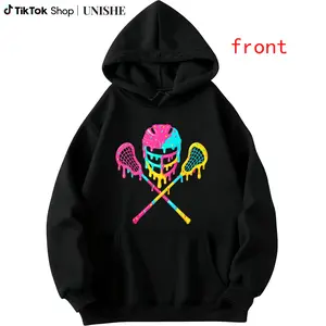 100% Lacrosse Drip Hoodie – Ice Cream Sticks And Lax Helmet Long Sleeve Top Hoodied Essential Cotton Sweaters Hoodied Sweaters for All Genders