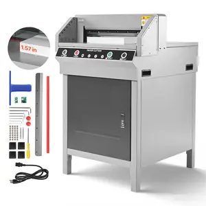 【Summervibes】VEVOR Electric Paper Cutter, Heavy Duty Metal Paper Cutter Machine, 17.72 inch Cutting Width, 1.57 inch Cutting Thickness, Electric Guillotine Trimmer with Infrared Function and Spare Blade