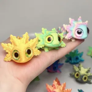 Multi-Piece 3D Printed Color-Changing Salamander Figurine, Jointed Salamander, Articulating Miniatures, Pla Material, Desktop Decoration, Holiday Gift, Fun Design, Articulating Figurines, Decoration Figure, Collectible Room Decor