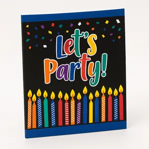 Colorful Birthday Candles Party Invitation
