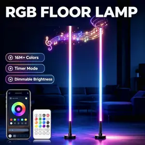 RGB Corner Floor Lamp, Smart LED Color Changing Standing Lamp with Music Sync, App Remote Control, 16M Colors Dimmable Mood Light for Gaming Room Bedroom Living Room Party Decor#rgbfloorlamp