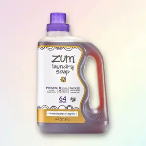 Zum Laundry Soap Frankincense & Myrrh 64fl oz - Natural, for Clothes, 64 Ounce