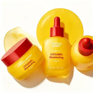 EQQUALBERRY Vitamin Brightening Serum Cream Women'sSet - Vitamin C and Niacinamide I Targets dark spots ICeramides strengthen the skin barrier I Radiant andmoisturized