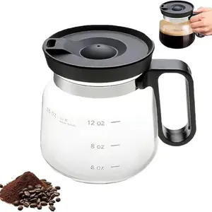 16oz Glass Coffee Mug, Heat-Resistant Transparent Cup with Travel Lid and Straw, Ideal for Hot Tea & Chocolate, Office Gift, Drinkware