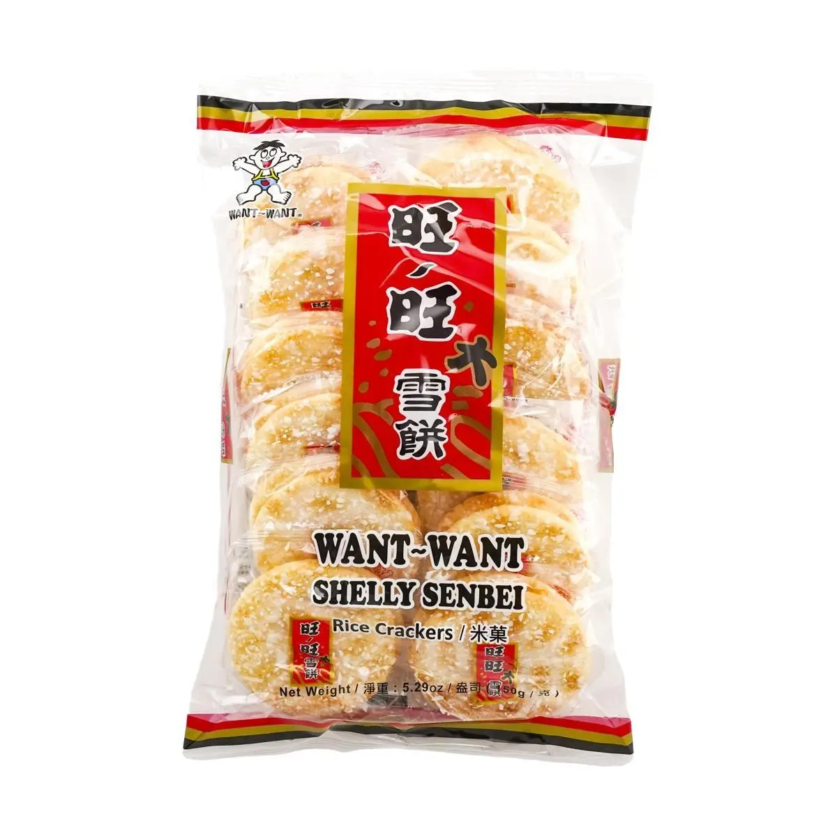 WANT WANT Shelly Senbei Rice Crackers, 5.29oz WANT WANT Shelly Senbei Rice Crackers, 5.29oz