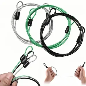 Steel Wire Rope, Security Cable Lock Box Bag Anti-Theft Steel Wire Rope, Equipment Hanging Strap 2mm Stage Light Audio Safety Lanyard Robustness