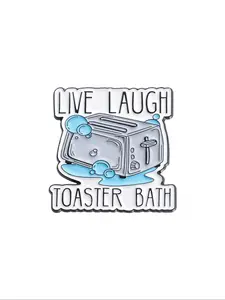 Cartoon Toaster Design Brooch, Letter Pattern Enamel Pin, Clothes Accessories for Men & Women, Perfect for Backpacks, Jeans, Scarves, Hats Decoration, Cool