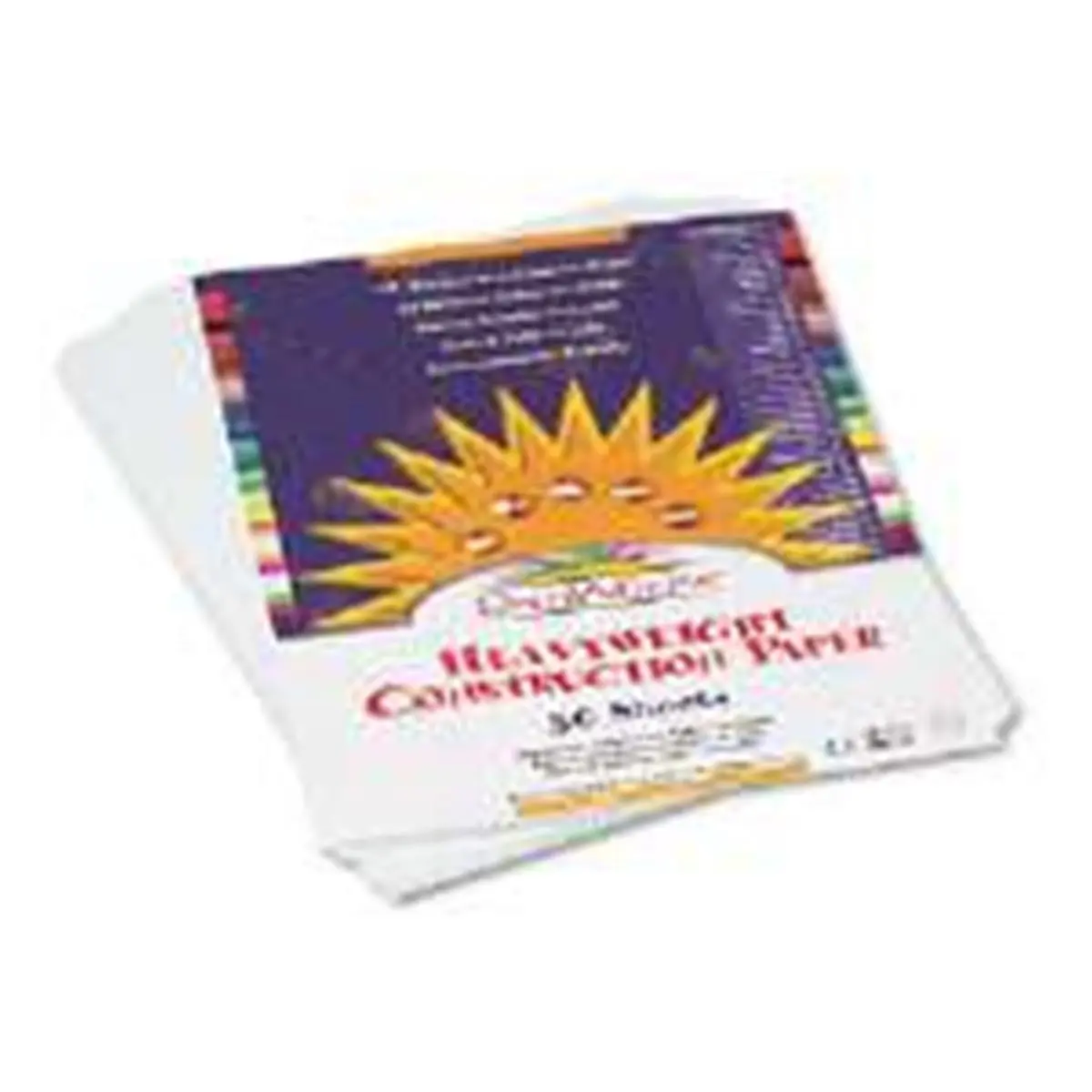 Pacon Heavyweight All-Purpose Construction Paper - 58 lbs, 9x12 in Bright White, 50 Sheets/Pack, Chemical-Free Pulping, Clean Cutting, Cuts Clean, Fold Evenly, Smooth Texture, High Bulk Paper