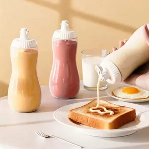 Squeeze Sauce Bottle Salad Tomato Sauce Squeeze Bottle Kitchen Food Grade Plastic Sauce Bottle Oil Dispenser Honey Condiment Bottle