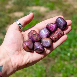 Down to Earth Ruby Tumbled Healing Crystal for Passion and Strength - 1 Inch Polished Stones for Root Chakra Activation and Energy Amplification