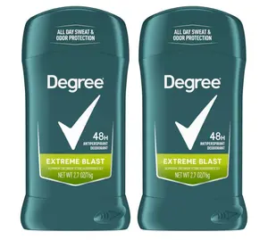 Degree Men Original Protection Antiperspirant Deodorant Extreme Blast Twin Pack 48-Hour Sweat and Odor Protection Antiperspirant For Men 2.7 oz