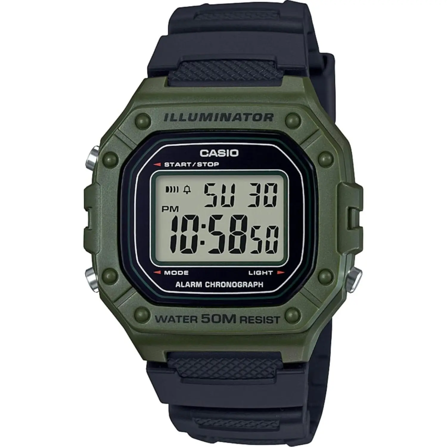 Casio W218H Series | Men’s Digital Watch | 50M WR | 1/100 Second Stopwatch | 100 SEC Chronograph | LED Backlight | Countdown Timer | Daily Alarm | Hourly Time Signal | 7 Year Battery