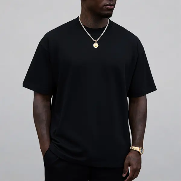 Men’s Short-Sleeve Round Neck Minimalist Casual Relaxed Fit T-Shirt - Soft, Durable, Breathable Solid Basic Casual Sports Top (White, Black), Shortsleeve