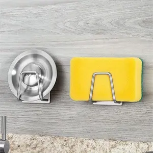 Kitchen Stainless Steel Sink Sponges Holder Self Adhesive Drain Drying Rack Kitchen Wall kitchen items dish rack Organiser