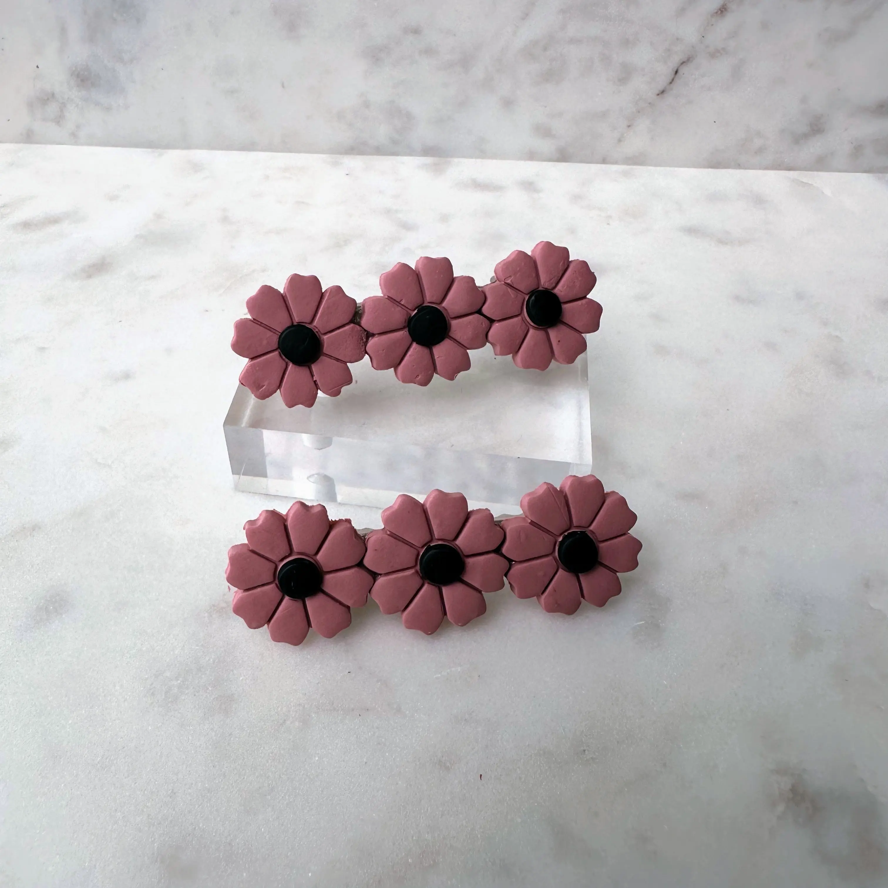 Daisy Dangles Hair Barrettes by Earth and Glam- Set of 2