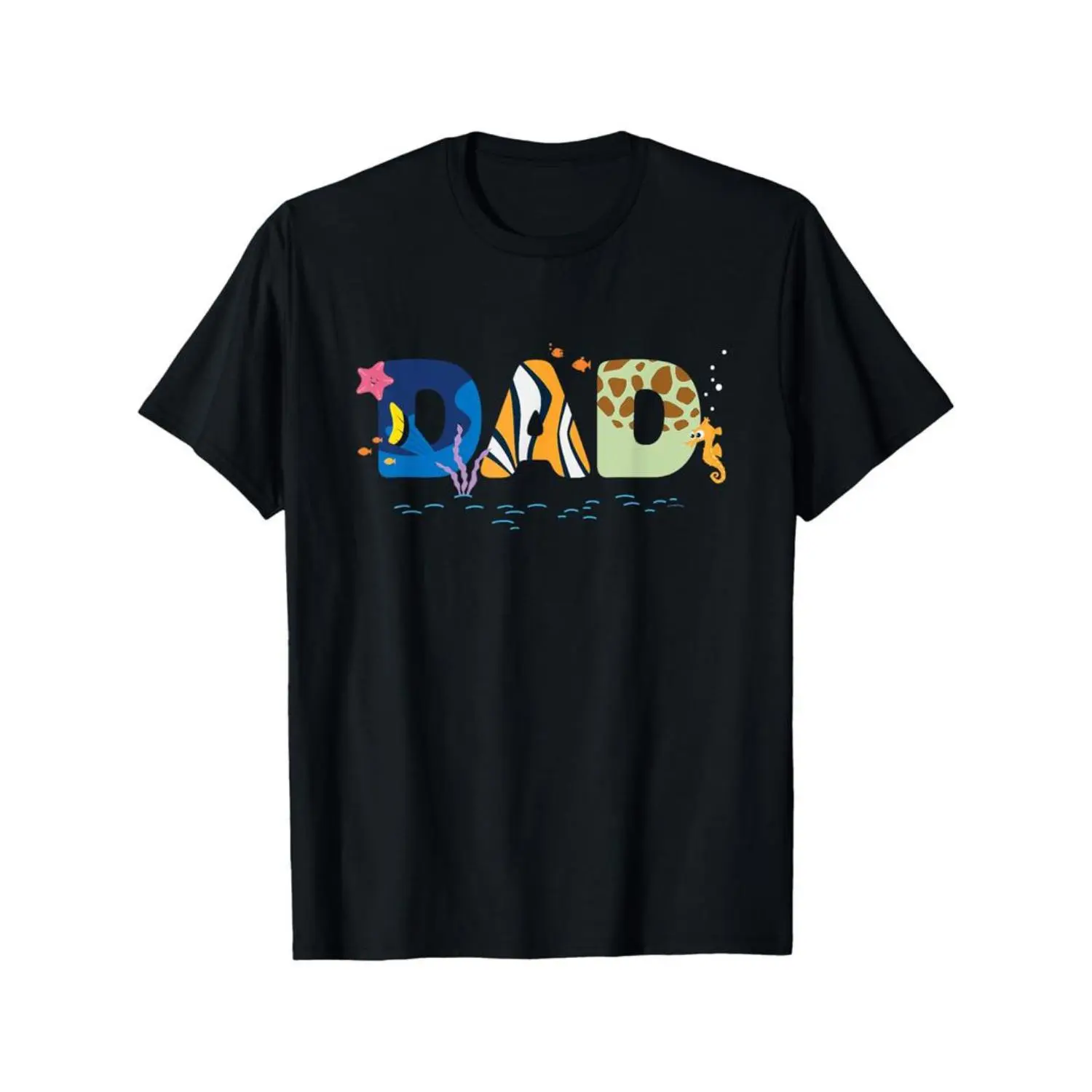 Men's Finding Nemo Themed Graphic T-Shirt, 100% Cotton Casual Short Sleeve Top, Slim Fit Father's Day Gift