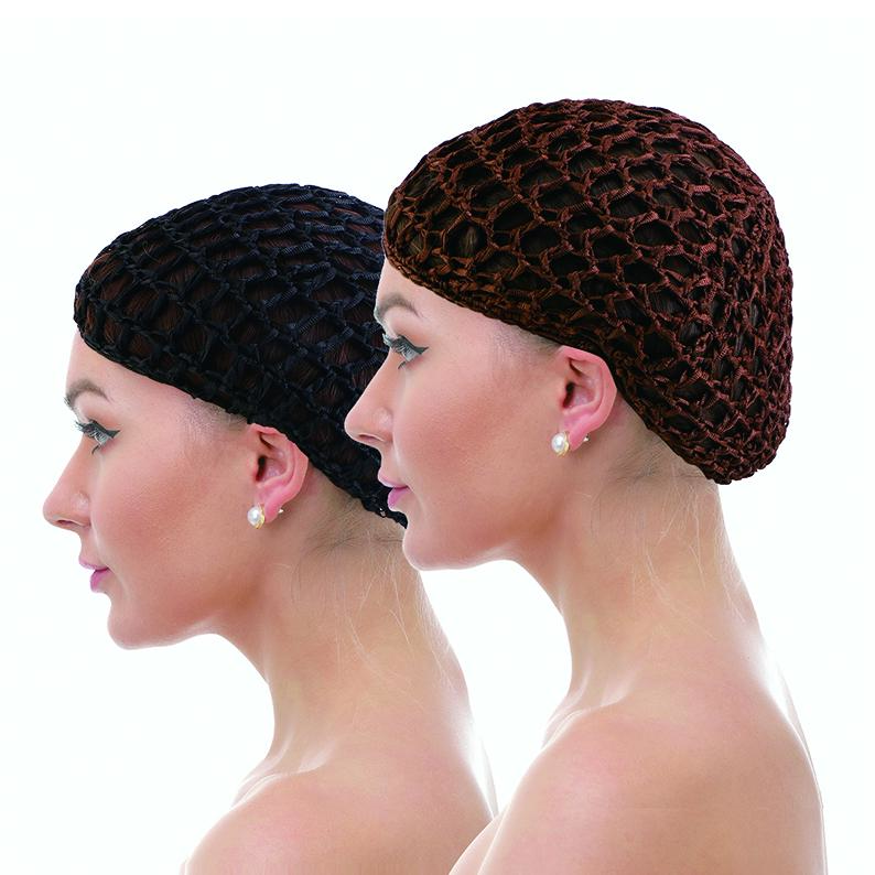 2pcs Hair Nets Cap Sleeping Hairnet Snoods Wrap Bonnets Long Straight Curly Wig Head Protector Black Mesh Wrapping Crochet Wave Hats