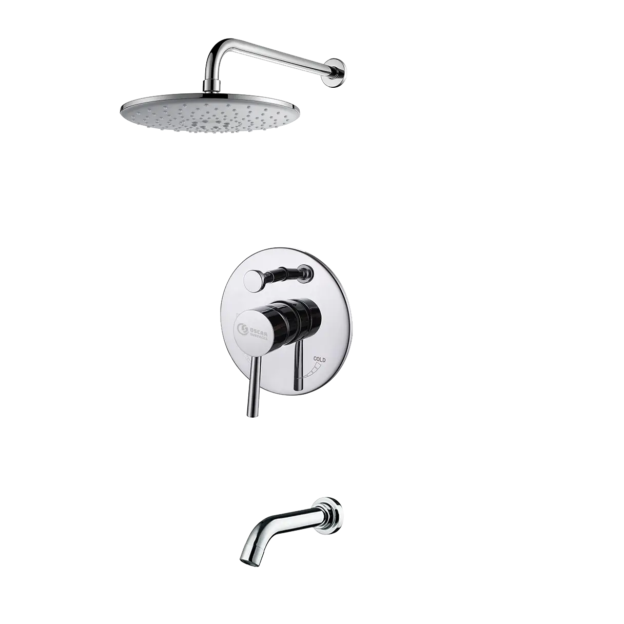 Blaine - Chrome Polished Dual Function Tub and Shower Sets