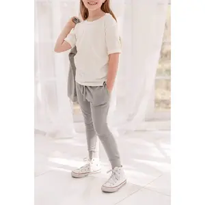 Emma Grace Shoppe- Organic Joggers- Neutral Grey