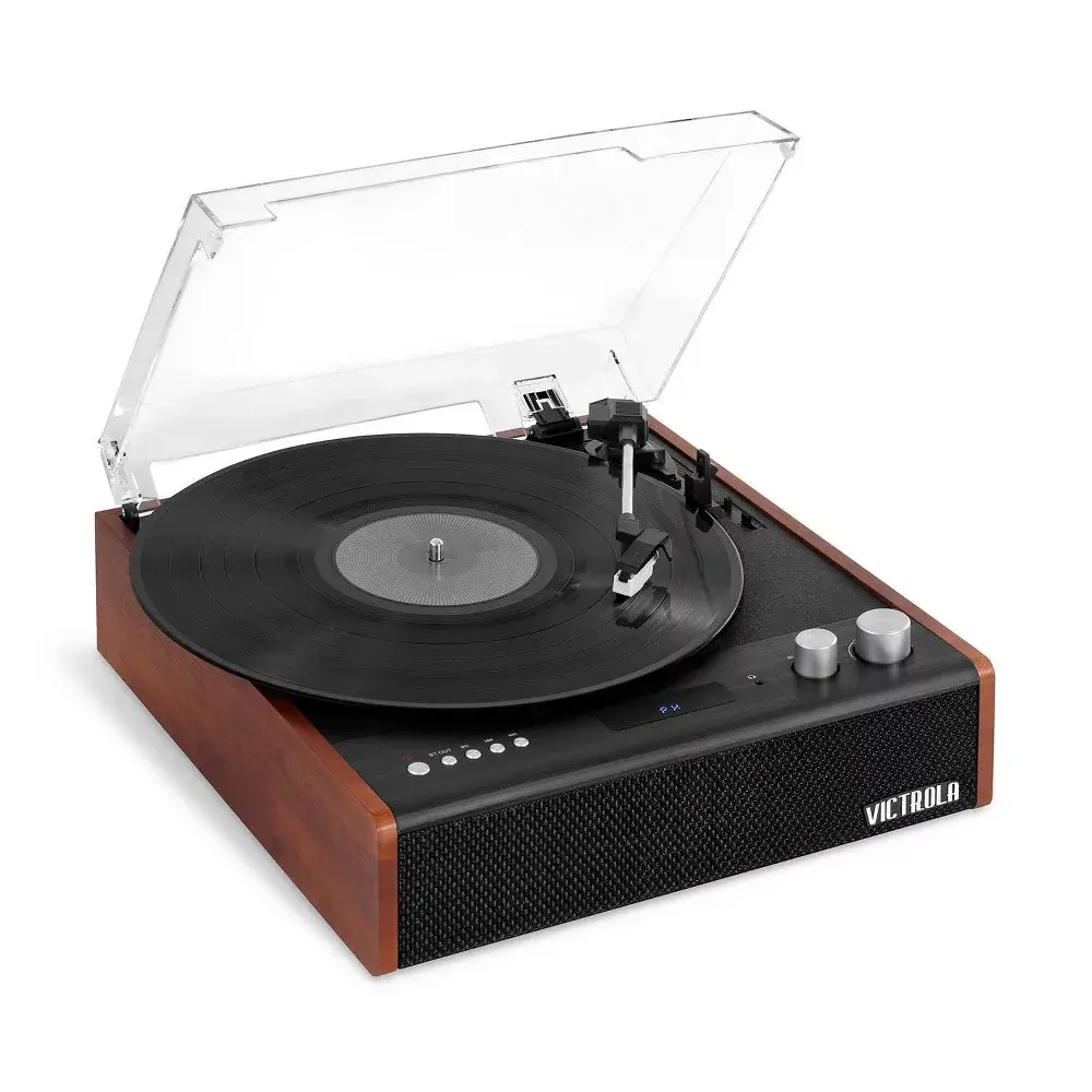 Victrola Brighton Custom Tuned Record Player Turntable - 3-Speed, Dual Bluetooth Connectivity, Stream Music, Unparalleled Sound Quality, RCA Out