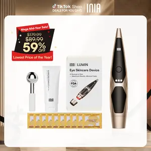 INIA LUMIN 4-in-1 Eye Skincare Wand – 3 Mins a Day for Fewer Lines in 14 Days & Less Puffiness in 21, FDA-Cleared, Spa-Level Results at a Fraction of the Price, Lift & Brighten Eyes in Just Weeks,Summer Beauty Gift Ideas