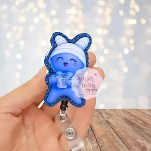 Balloon Glove Badge Reel | NICU Nurse Retractable ID Holder