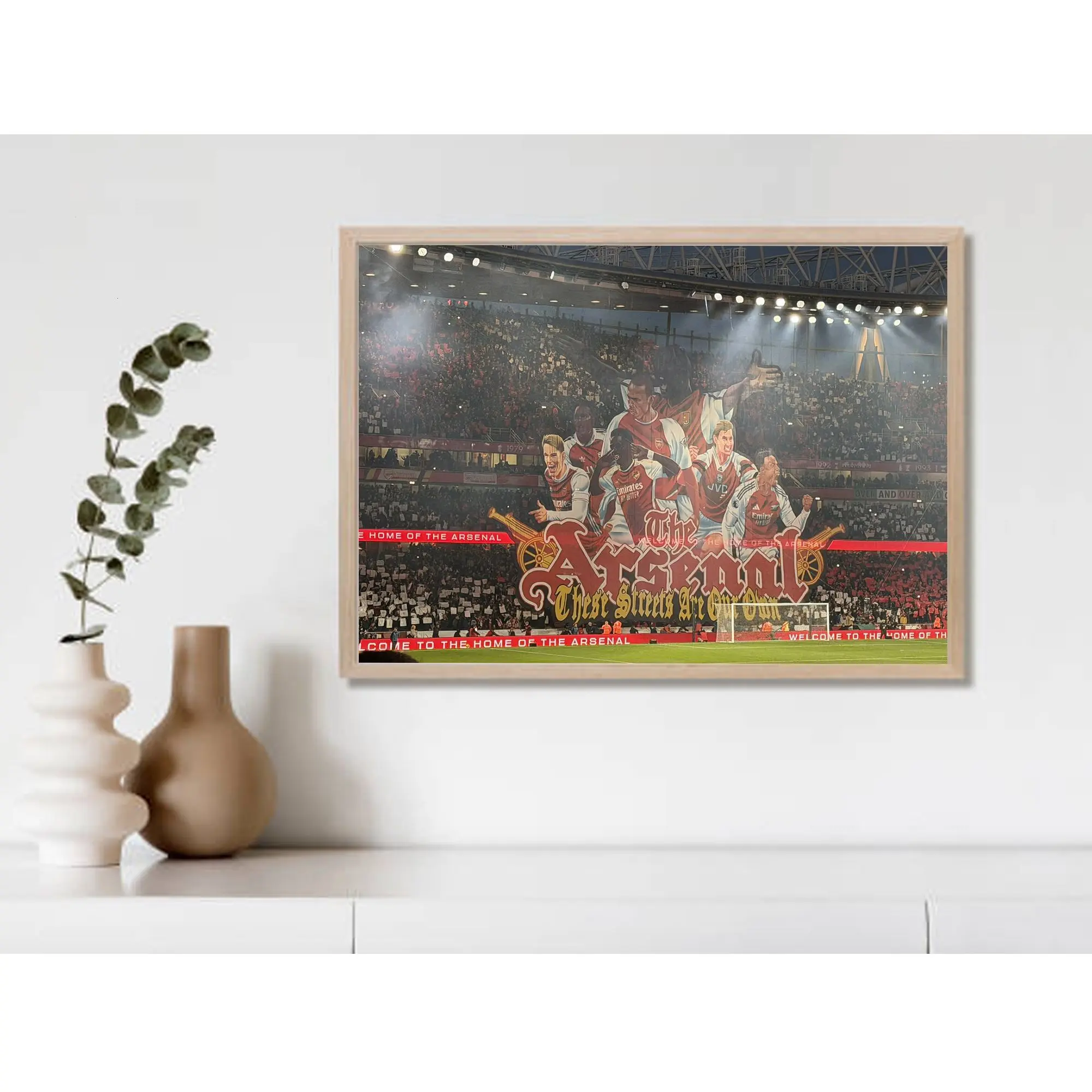 [FAST SALE UP TO 45%] Arsenal Tifo poster, Decent Arsenal Tifo ahead of the NLD, Arsenal fans unveil tifo with image of Sol Campbell, This season is ours COYG, Unframed Print Only