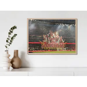 [FAST SALE UP TO 45%] Arsenal Tifo poster, Decent Arsenal Tifo ahead of the NLD, Arsenal fans unveil tifo with image of Sol Campbell, This season is ours COYG, Unframed Print Only