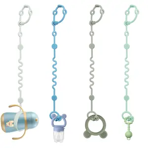 Toy Straps  Baby, Adjustable Toy Holder  Stroller Accessories, Silicone Tether Pacifier Clip, No Throw Travel Essential Leash  High Chair, Car Seat (boy-4 Pack)