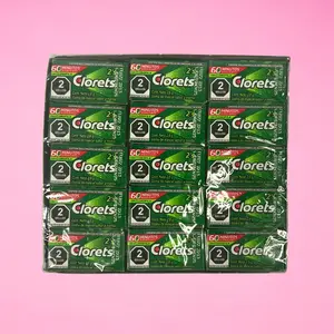 Clorets Mint Flavored Gum, 60-Pack, Mint Flavored, Chewing Gum, Mexican Candy Dulces Mexicanos Chicle Minty Menta Chewy Candies Snack