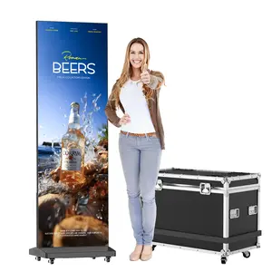 MWE Indoor LED Poster Screen P1.86 – Foldable Splicing Display, GOB Shockproof, USB Plug-and-Play, WiFi & App Control for Events, Rental & Retail Ads