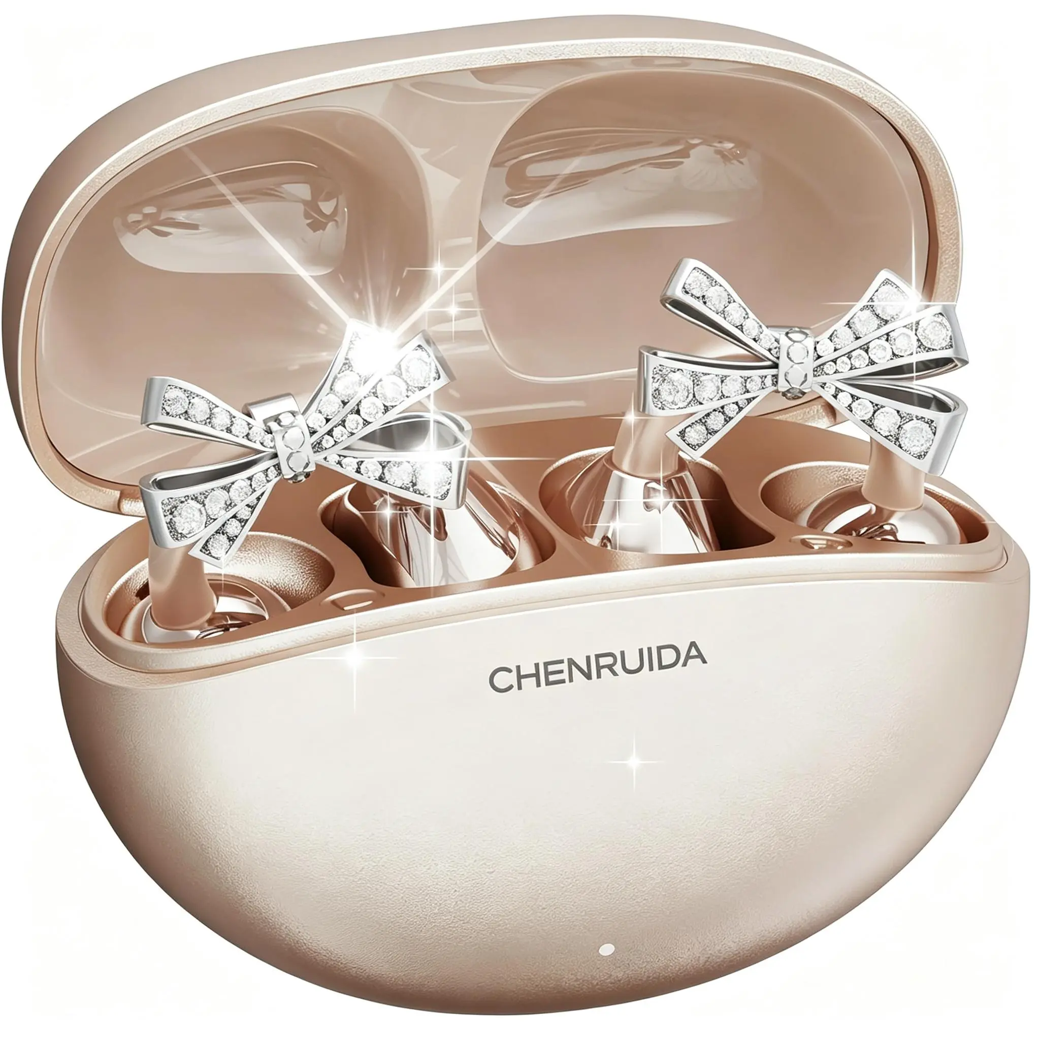 CHENRUIDA GL8 Clip-On TWS Earbuds, 2026 Bluetooth 6.0, Fast Stable Connection, Low-Power Consumption, DT6.0 Pulse Directional Audio Tech, 360° ACS Panoramic Sound, IPX7 Waterproof, Lightweight Comfortable Sports Headphones for Music & Clear Calls