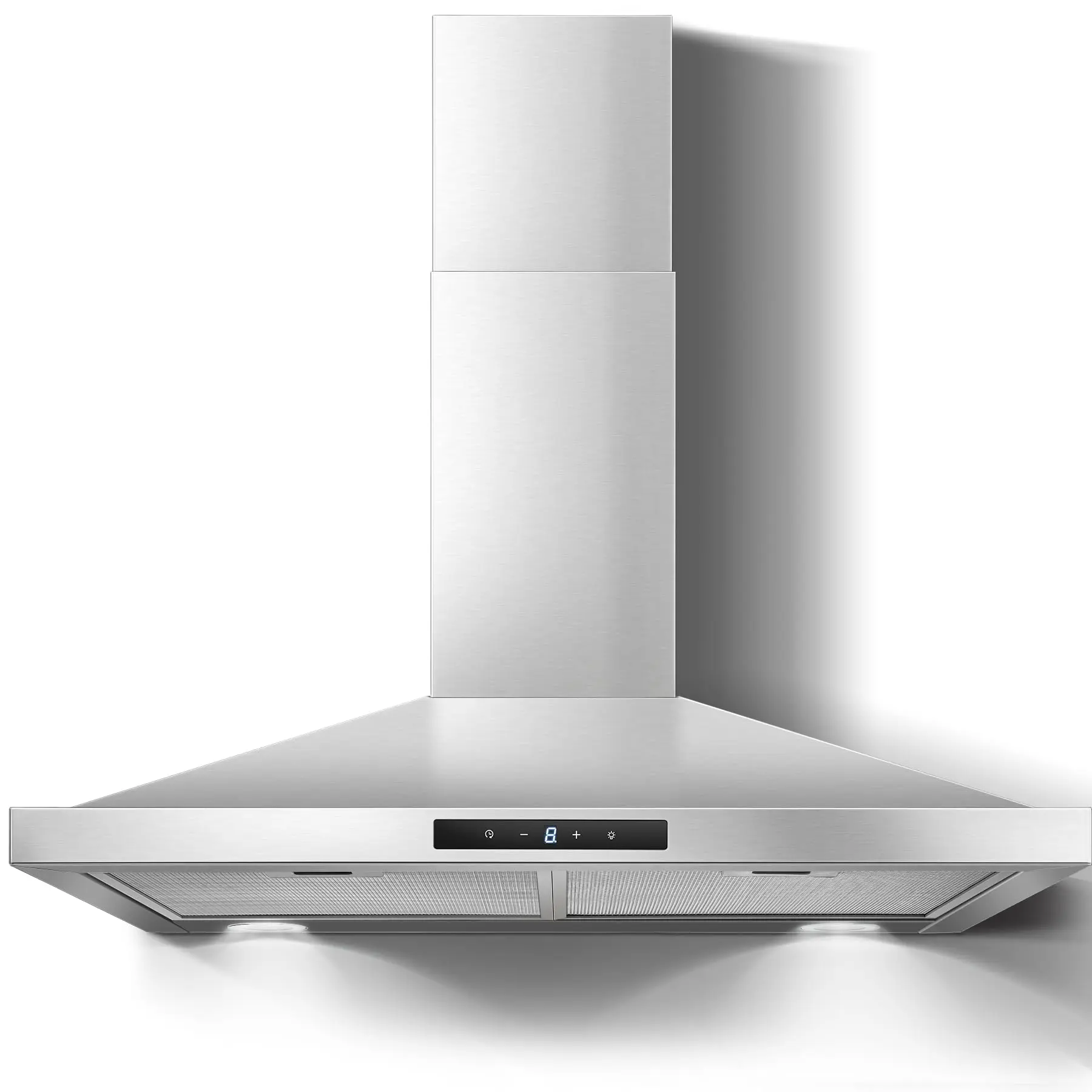 Range Hood 24/30 inch Gesture Control Wall Mount Kitchen Hood Ducted/Ductless Convertible, Vent Hood w/ 3 Speeds Touch Control 5-Layer Mesh Filters LED Lights ZMS-1775TS Adjustable Delayed Shutdown tiktokshopbacktoschool
