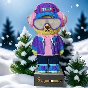 Bear Design Building Blocks, Building Block Sets, 11068pcs/set Creative Blocks Building Toy, Educational High Difficulty Puzzle Game, Home Decoration Ornaments