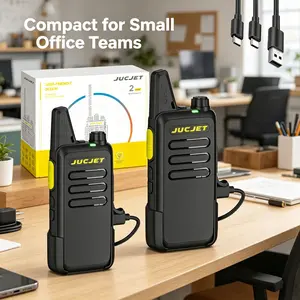 Road Trip Must Haves! JUCJET T20D Long Range Walkie Talkies 2-Way Radios for Family Vacation, Type C Fast Charging Communication Device, Fast US Shipping