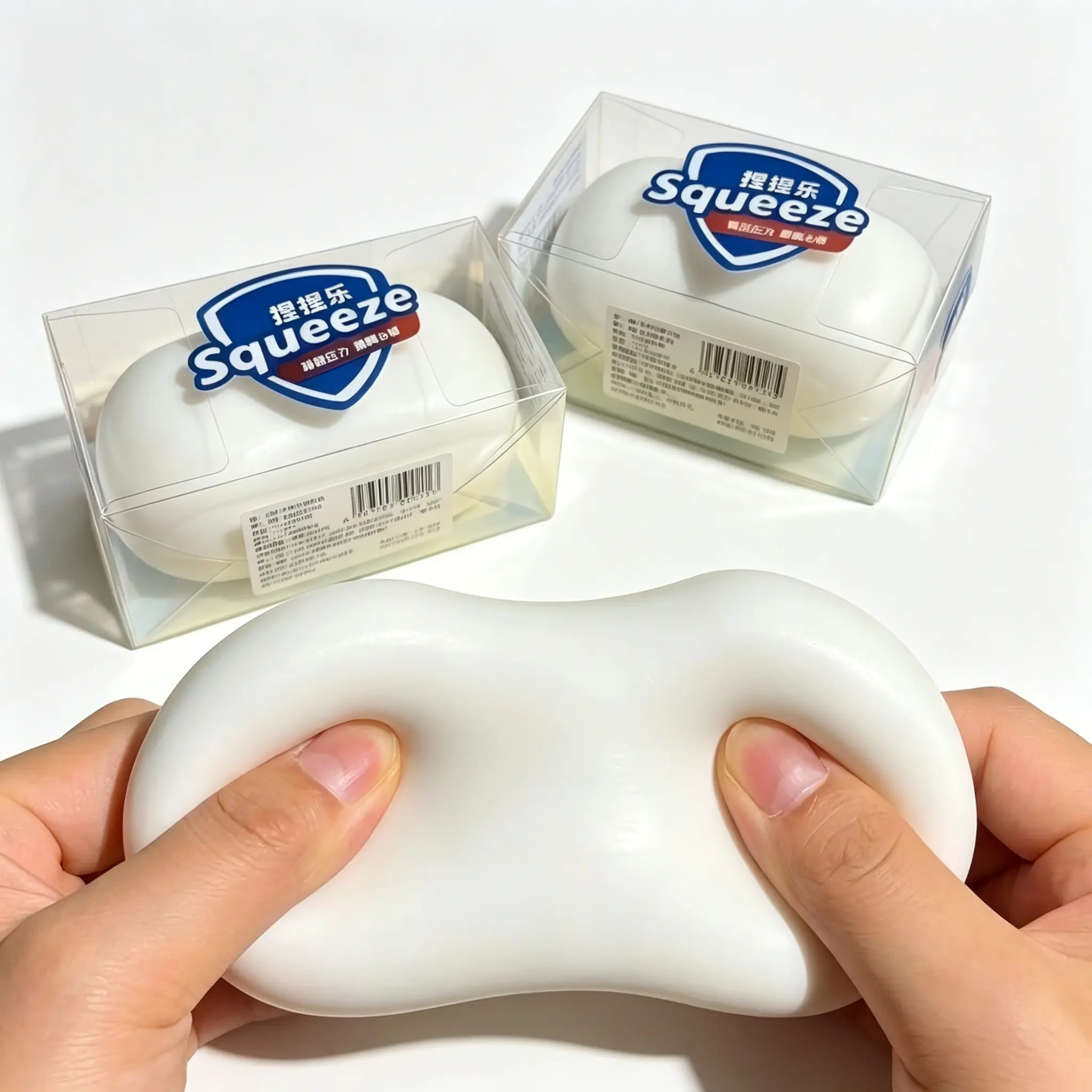 Fast Ship | Crunchy Squishy Soap Stress Ball ASMR Fidget Toy | Squeeze Block Filled Sensory Anxiety Relief / Anti Stress Tactile Fidgets For Adults Office Desk Relaxation / Calming ADHD Focus Tools / Fun Gifts Novelty Squeeze Ball Hand Therapy