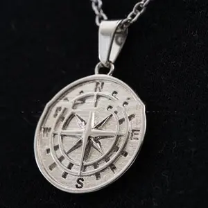 Shiny VVS Compass Pendant