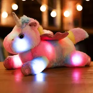 Light Up Unicorn night light for kids, kids night light, stuffed animals, baby toys, plush, toys, dog toys, plush animals, throw pillows for couch, Gifts for Girls, home decor, birthday gifts for women cute doll anime