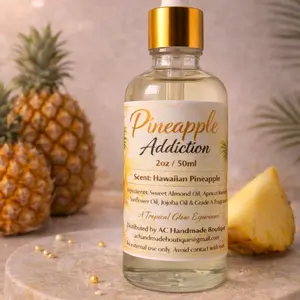 Pineapple Addiction Body Oil – Hawaiian Pineapple Scent | Hydrating Glow Oil | Lightweight & Fast Absorbing (2oz/50ml)