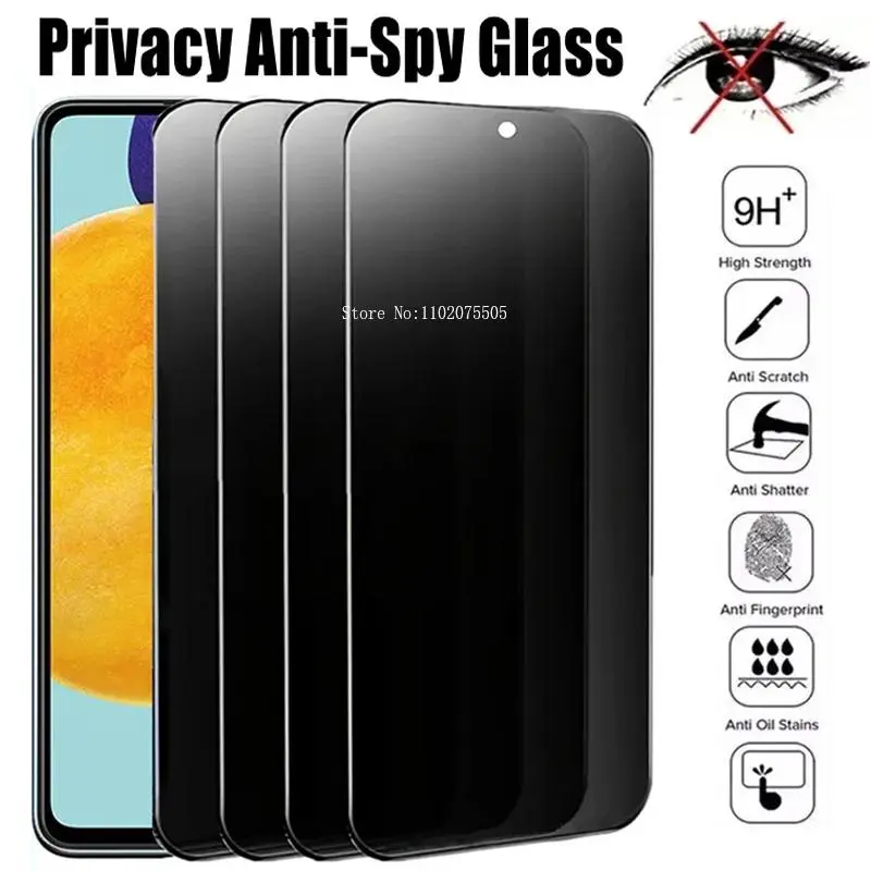 1-4Pcs Privacy Screen Protector for Samsung A53 A13 A52S A52 A32 A12 A55 A51 A72 A22 A33 A73 A21S A54 A25 S10E S20FE S23FE Glass