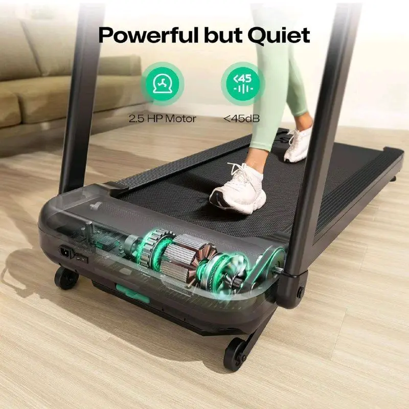 UREVO Foldable Incline Walking Pad Treadmill with Adjustable Desk, Handle Bar, SmartCoach App, Remote Control, 265 Lbs Weight Capacity