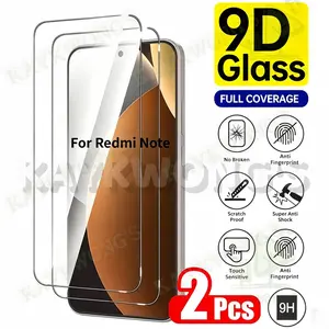 KAYKWONG'S 2-Pack Ultra HD Tempered Glass Screen Protector for Redmi Note 15/14/13 Pro/pro+, Anti-Scratch, Easy Installation, Ideal Gift