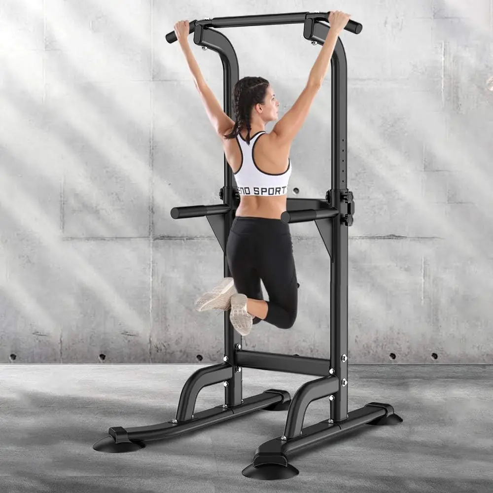 2026 Power Tower Dip Station Pull-Up Bar - Adjustable Height Home Gym Kit, Strength Training Home Fitness Equipment for Fitness Enthusiasts