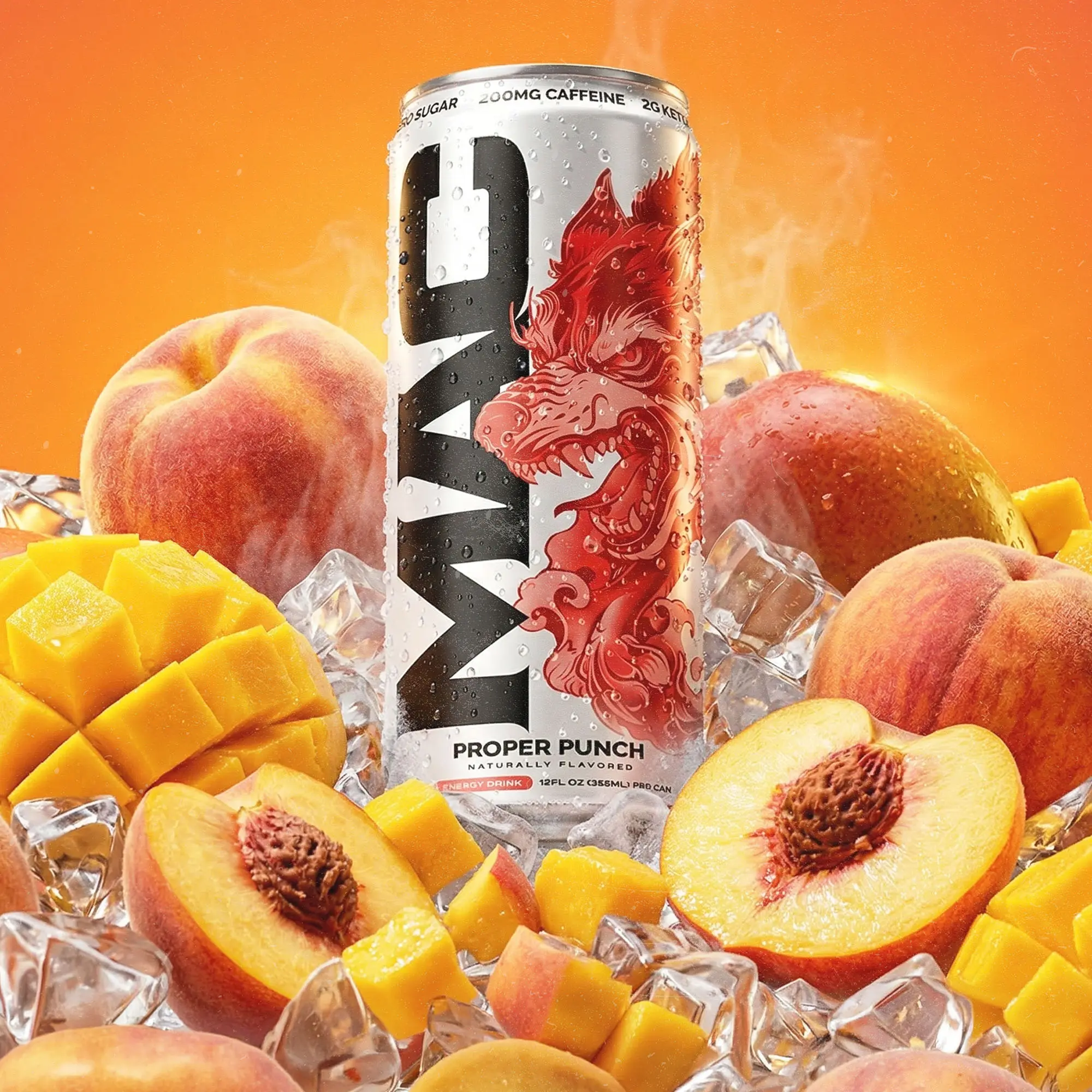 MAC Energy - Proper Punch - Caffeinated Beverage - 12 Pack Sports Drink By Conor McGregor