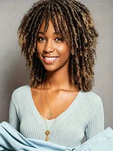 Bellqueen Afro Dreadlock Wig, 100% High Temperature Fiber, Unisex Adult Sports Style, 180% Density, Rose Net Cap, Synthetic Braids