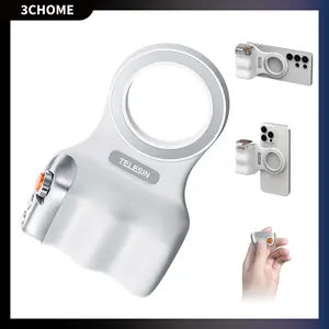 Fun Shot Magnetic Phone Camera DSLR Style Shutter Grip for iOS & Android with Anti-Drop Detachable Wireless Shutter Button  1/4" Screw Comfort Ergonomic Camera Grip Handle Holder