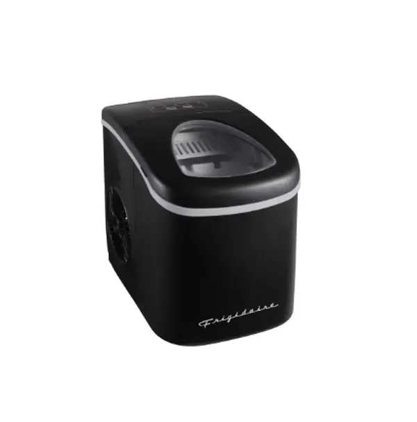 Frigidaire 26 lb Retro Bullet Ice Maker Black - compact, retro-style icemaker producing bullet ice ideal for kitchens, parties, and everyday use