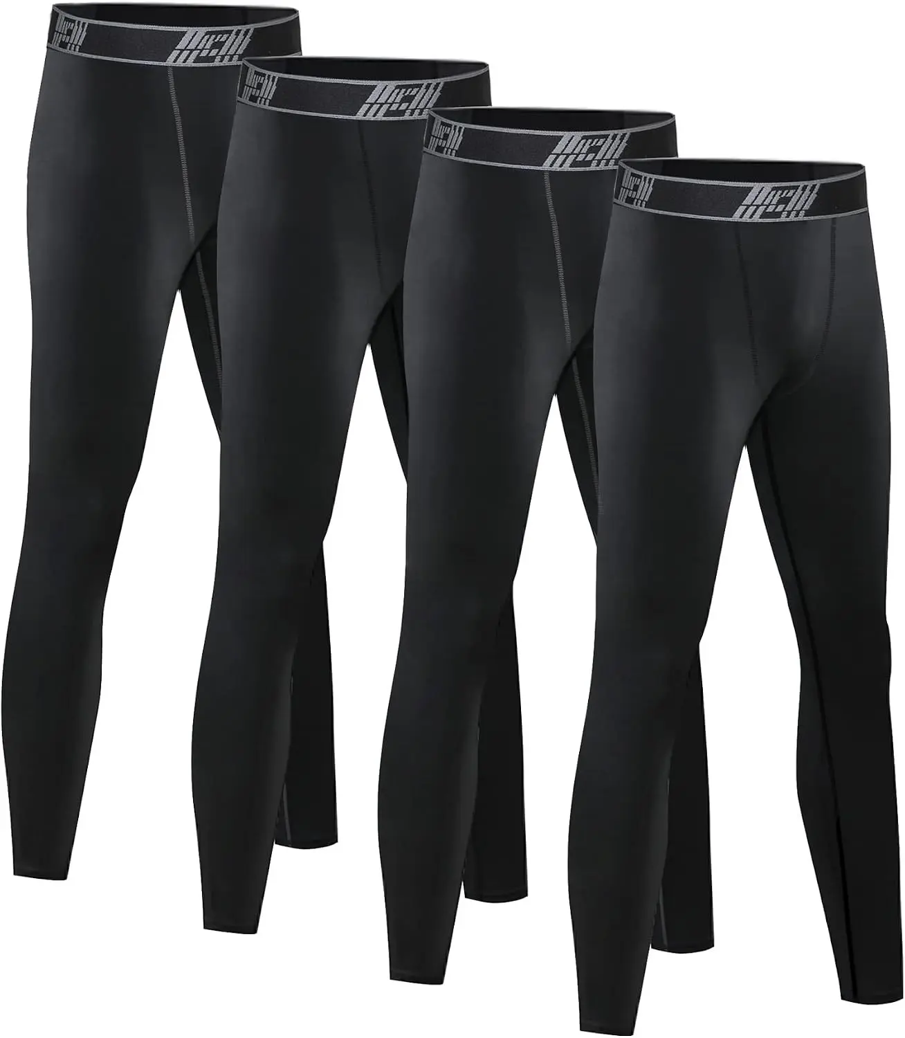 4 Pack Youth Boys Compression Pants Leggings - Athletic Base Layer Tights for Football Sports, Moisture-Wicking Breathable Performance GearGift