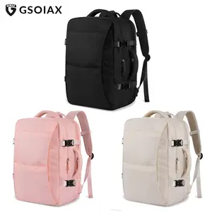 GSOLAX Blast Expandable Travel Backpack – Airline Approved Carry-On (28L-38L), Fits 15.6” Laptop, Waterproof, Quick-Access Design with 6 Pockets