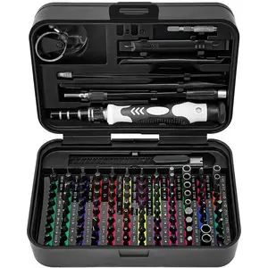 132 In 1 Precision Screwdriver Hardware Set, Magnetic Screwdriver Tool Set with 108pcs Bits, Multipurpose Screwdriver Tool Kit for Repairing Phone, Heavy Duty Industrial Tools, Precision Ratchet Screwdriver. home use， diy repair， removable handle